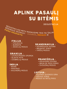 Aplink pasaulį su bitėmis | Teminė duonos baro degustacija